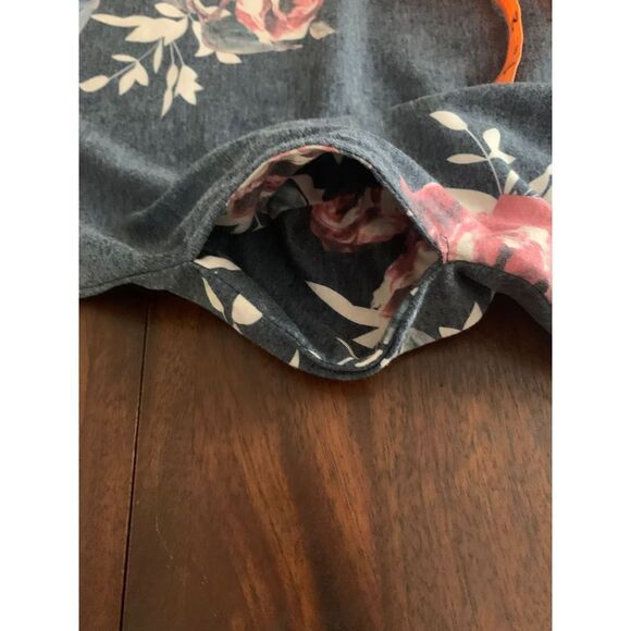 Ladies Blue Flowered Midi Dress Large Comfort - Picture 7 of 7